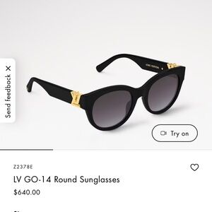 PREOWNED LOUIS VUITTON GO-14 SUNGLASSES Z2378E